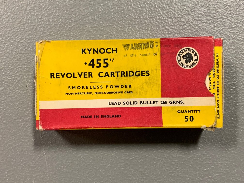 [2165]  Ammo Lot: .455 Revolver Cartridges