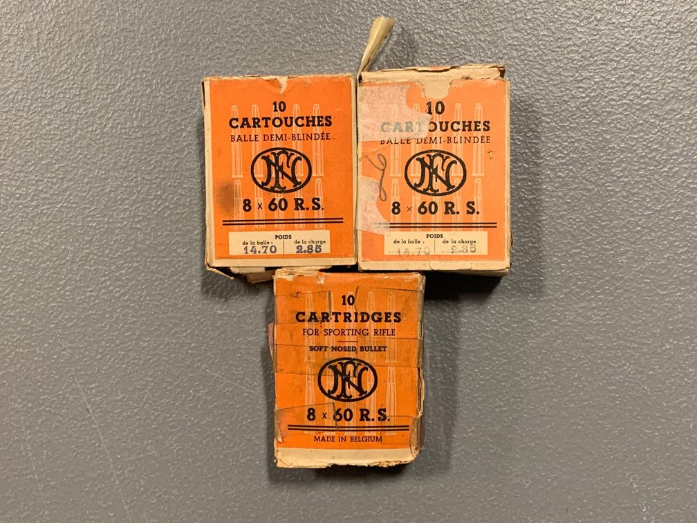 [2219]  Ammo Lot: 8x60 RS
