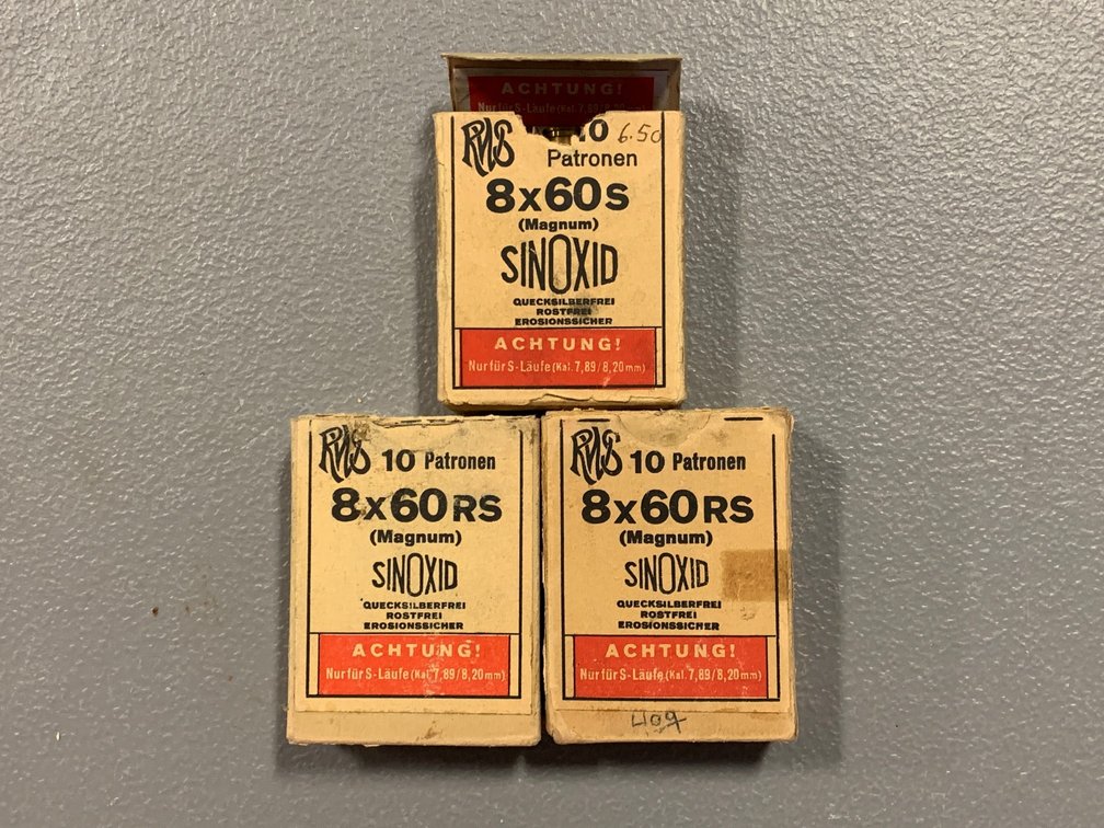 [2220]  Ammo Lot: 8x60 S