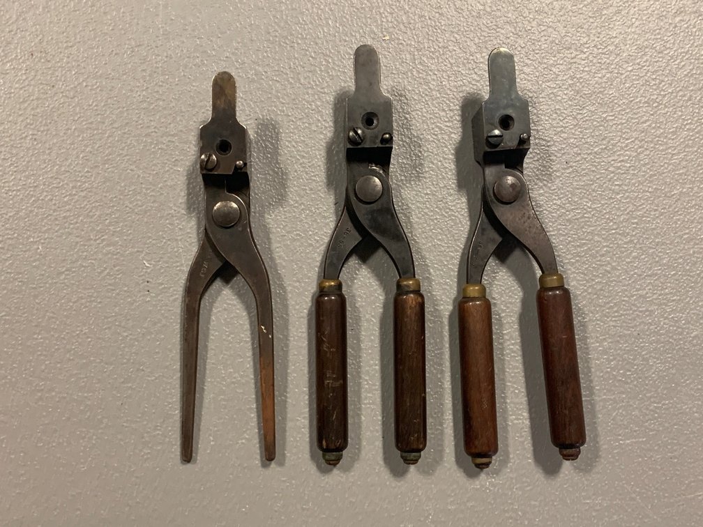[2331]  Three Bullet Moulds, Each With Handles