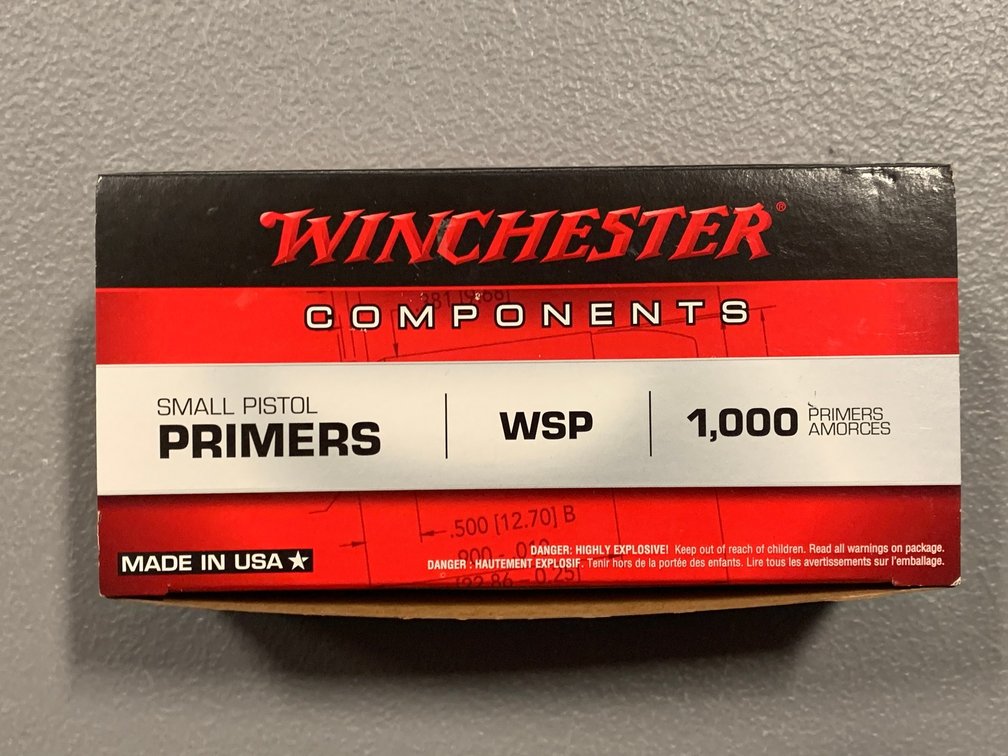 [2356]  Winchester Small Pistol Primers - 1000 pcs