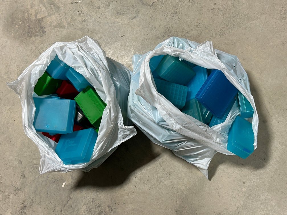 [2440]  Two Large Bags of Plastic Ammo Storage