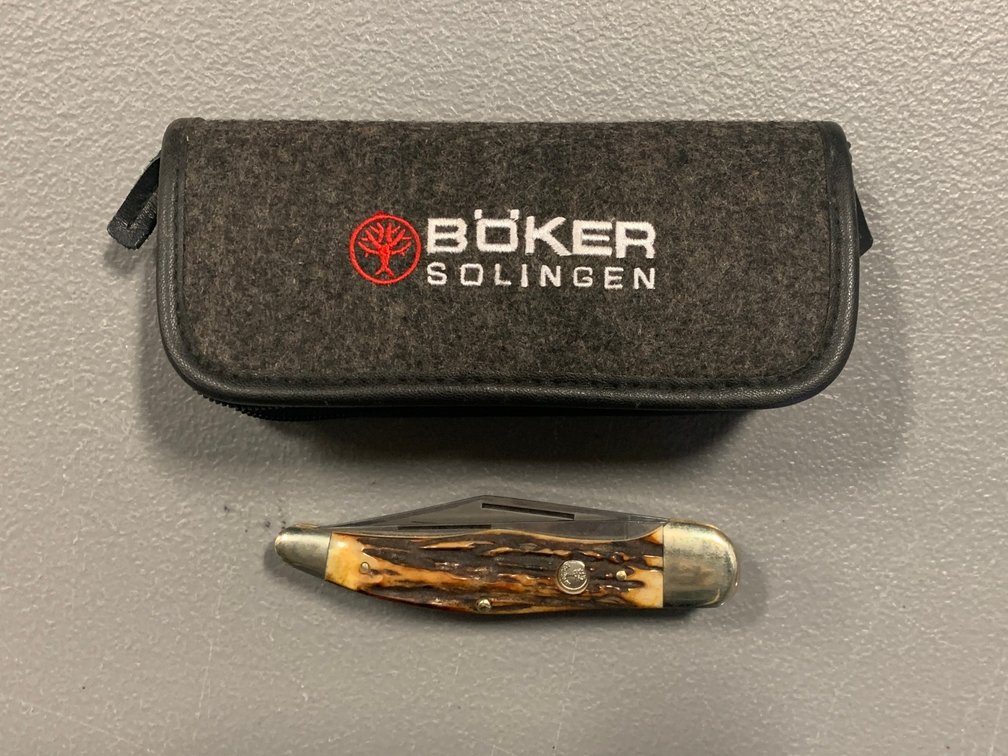 [3086]  One Large Boker Folding Knife w/Case