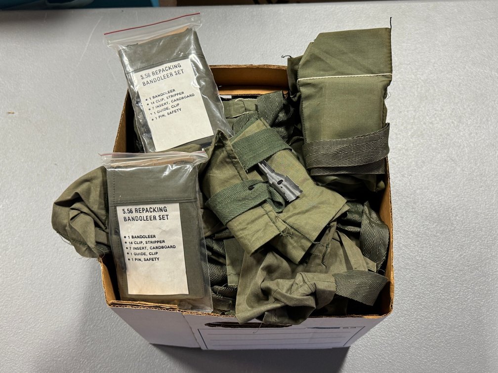 [3378]  Box of 5.56 Repacking Bandoleer Sets