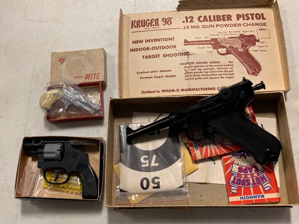 [3162]  Kruger 98 Cap gun, Dyna-Mite Cap Pistol, Starter Pistol