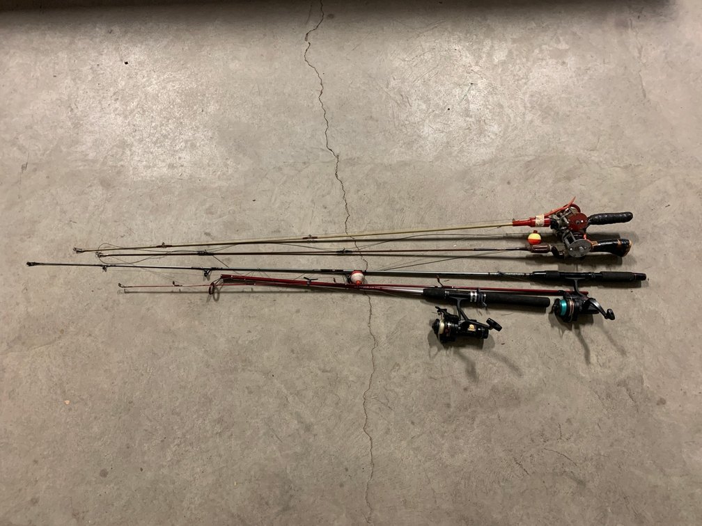 [3427]  Four Rods with Reels: Berkley, Master, Etc