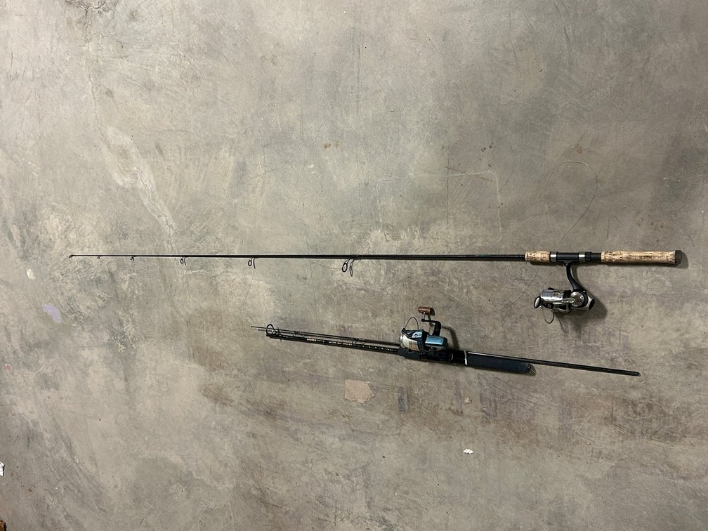 [3438]  Two Fishing Rods with Reels