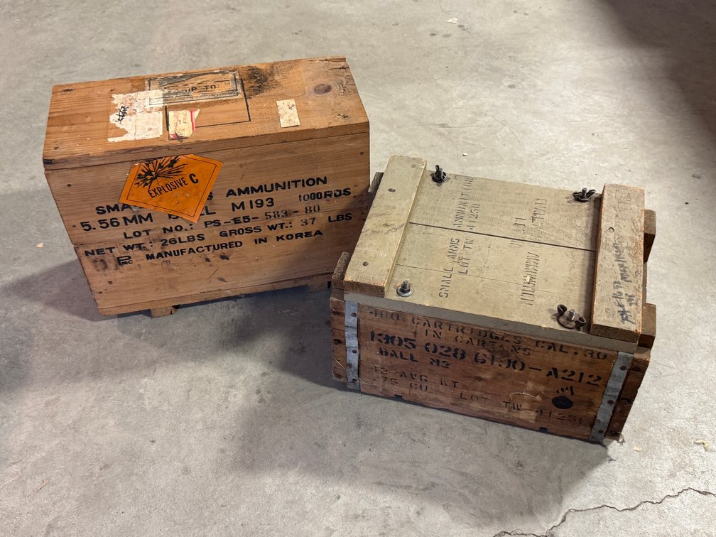 [3394]  Two Wooden Military Crates