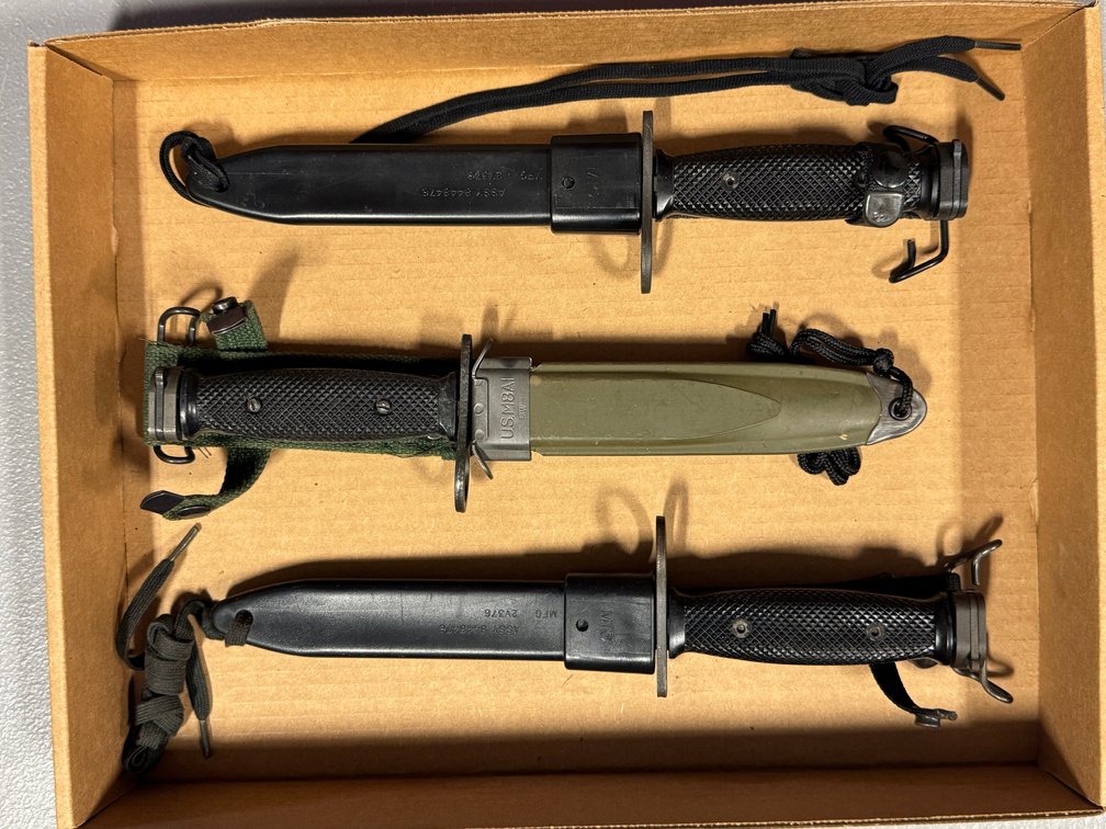 [3139]  Three US M16 Bayonets