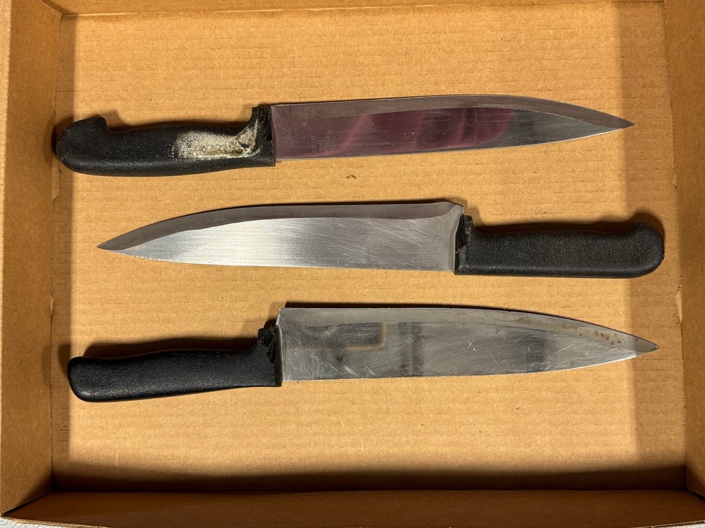 [3132]  Three Butcher Knives