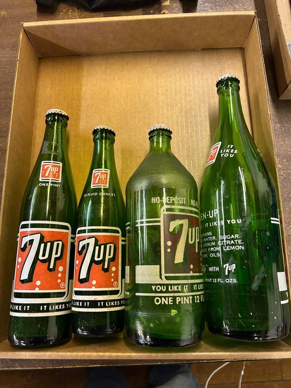 Collection of Vintage &-up Bottles