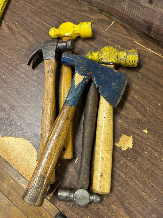Hatchet, Claw hammer, Ball Peen Hammer
