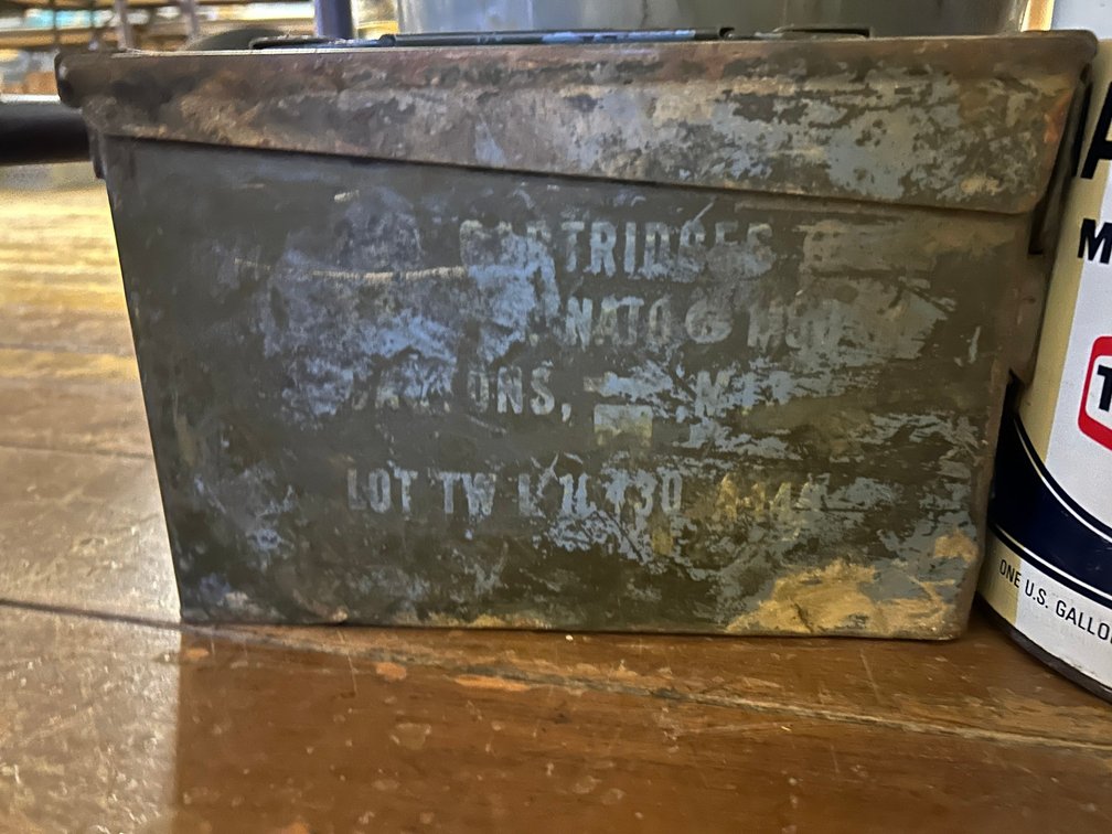 Valvoline Oil Can, Ammo Box, Vintage Metal, Trash Can
