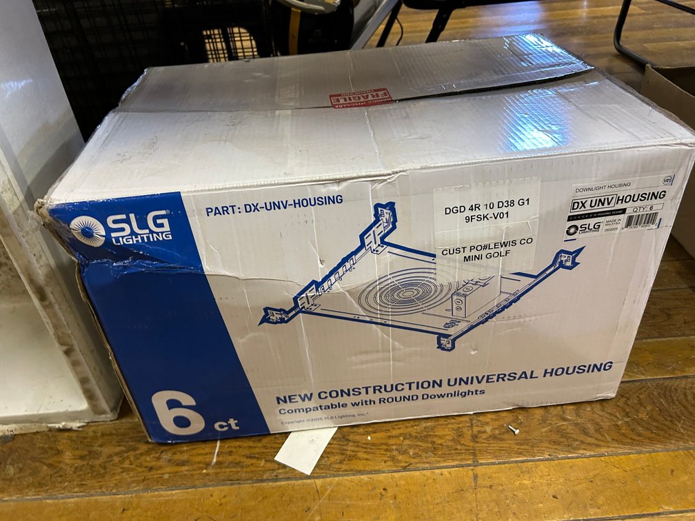 Box of 6 Count Universal Housing, Round Down Lights
