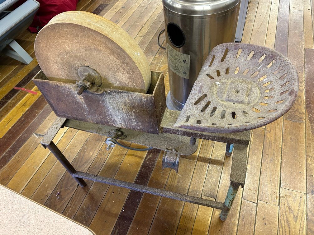 Sharpening Stone with a Seat