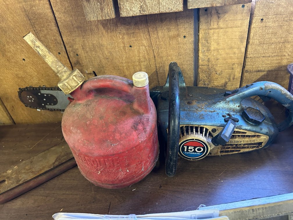 Homelite Chainsaw and Gas Jug