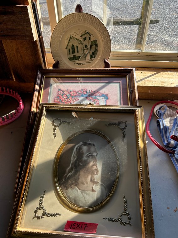 Stoic Jesus, Inspirational Heart, church Plate