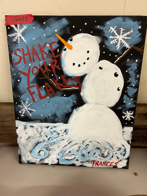 Painting on Canvas by Francis "Shake Your Flakes"