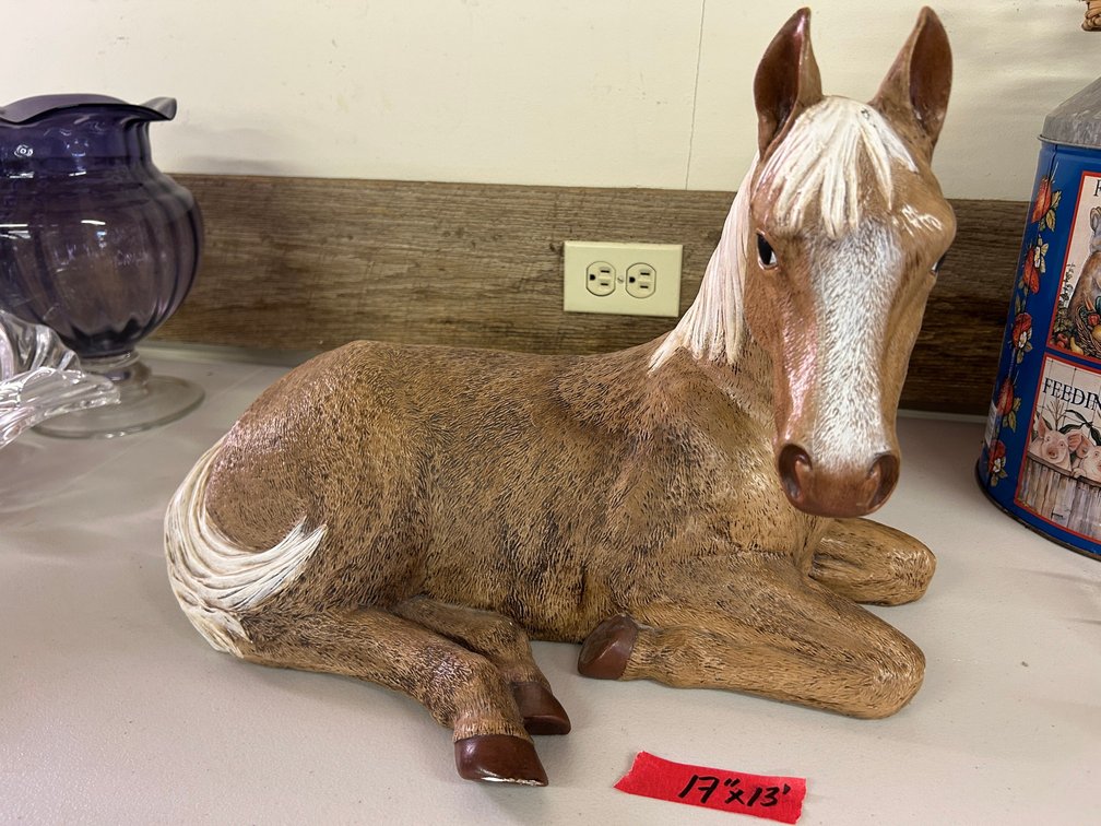 Molded horse statue