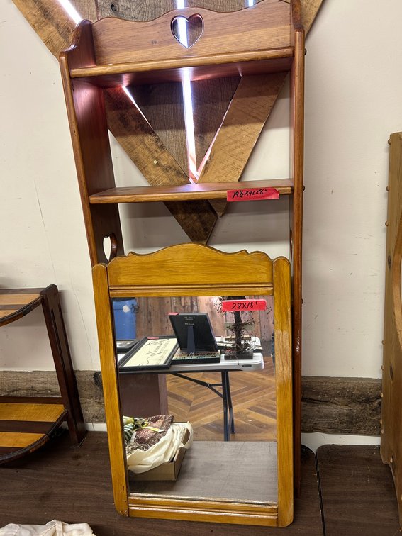 19.5 x 48x8 Shelf, 28x18Mirror