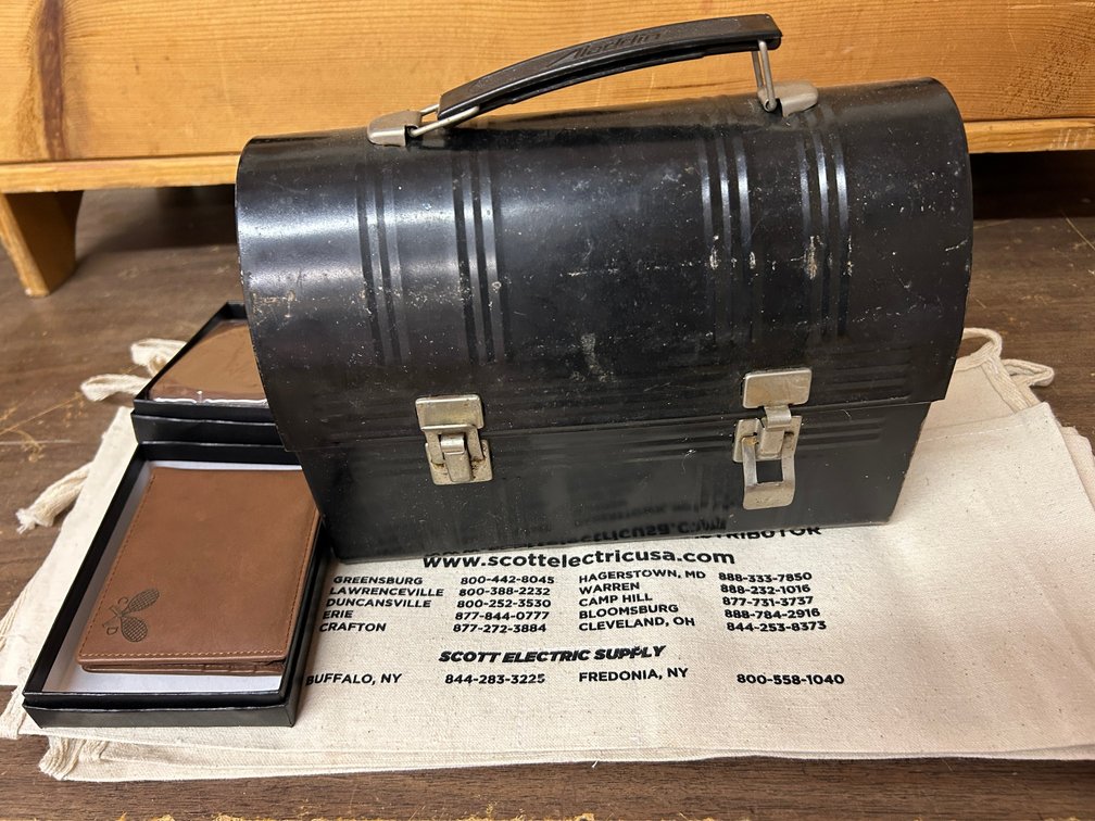 Metal Domed Lunch Box, Carpenters Aprons, Men's Wallets