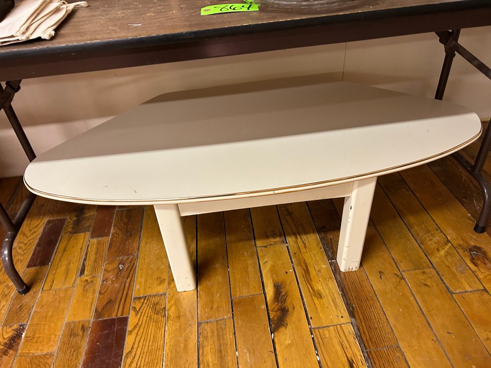 Cream with Gold Trim Coffee Table