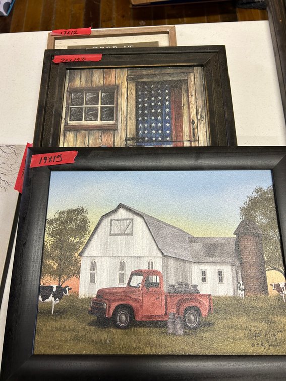 Framed artworks