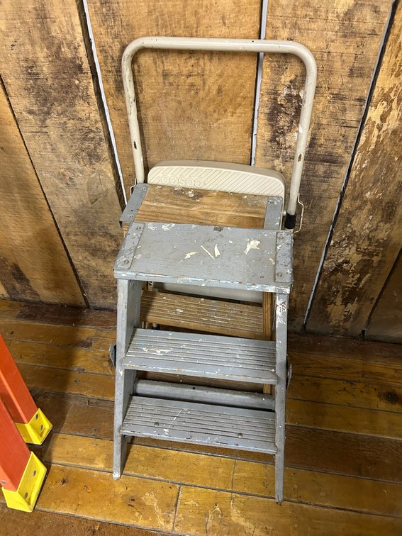 2-Wooden Step Ladders, 1-Costco Step Stool Ladder