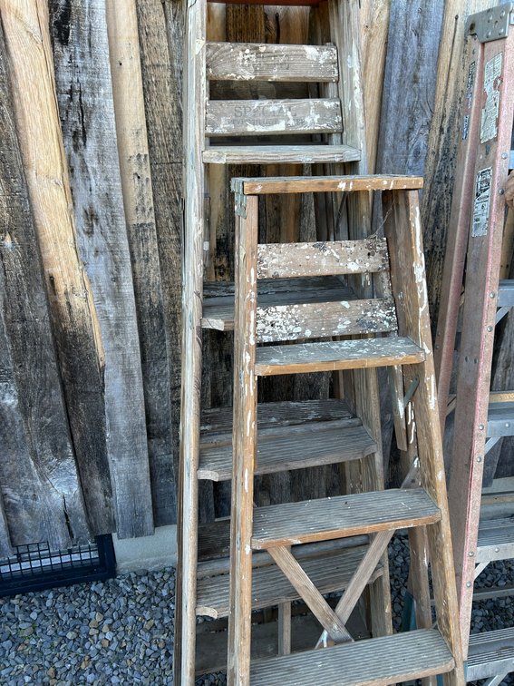 2-6 and 1 -5 Foot Wooden Step Ladder