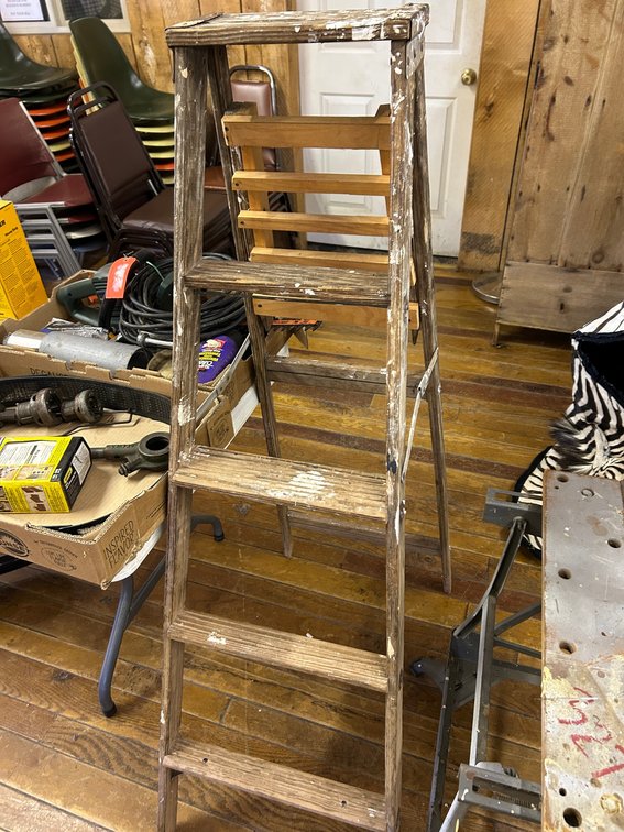 Wooden stepladder