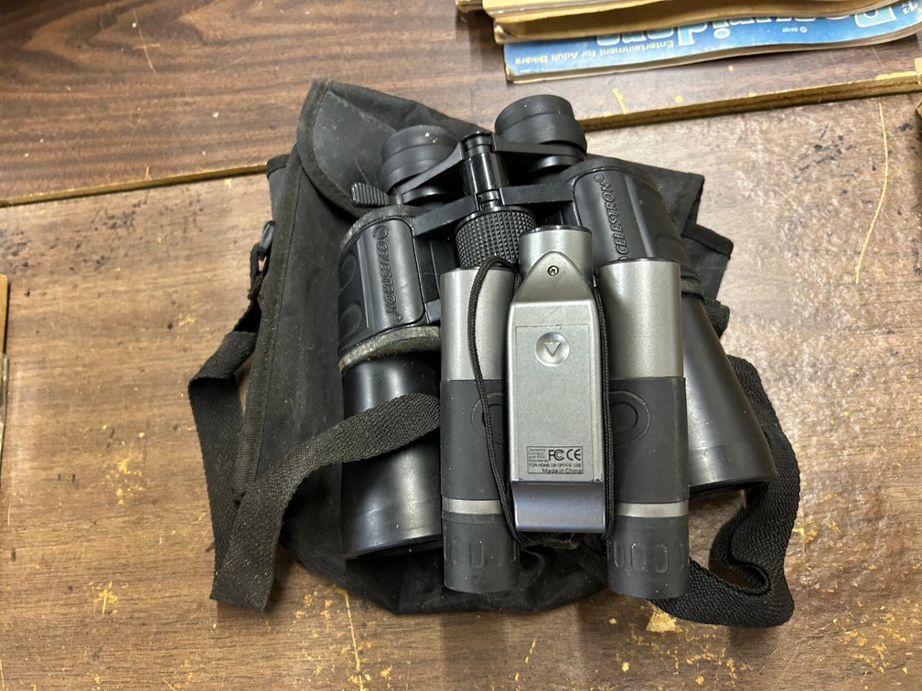 Pair of Celestron Binoculars with Case, Sharper Image Binoculars
