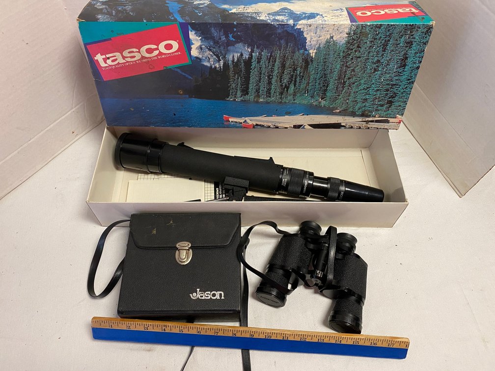 Jason Binoculars 7 x35, A Tasco Model 21EB with Zoom Scope
