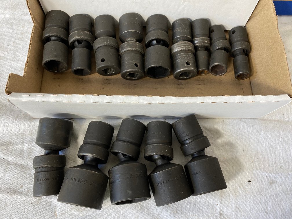 Snap On Swivel Sockets, Standard 1/2 inch Drive 6 Points