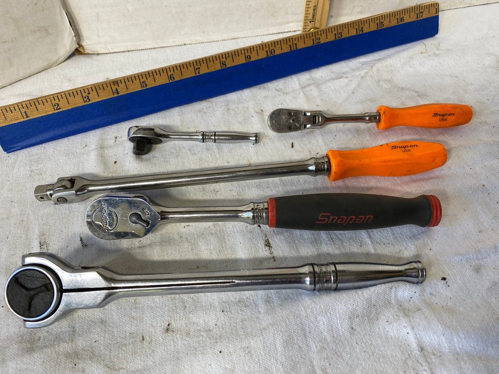 Snap On Rachets, Breaker Bars, 3/8 th and 1/4 inch Drive