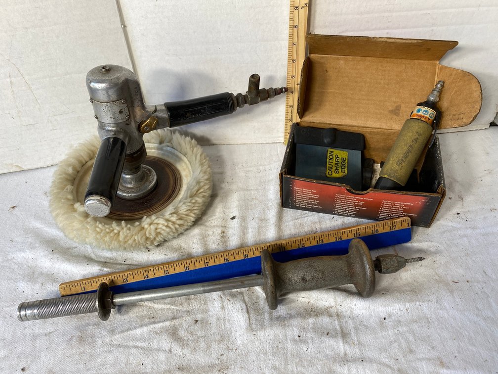 Snap On Air Scraper, a Slide Hammer, Air Buffer