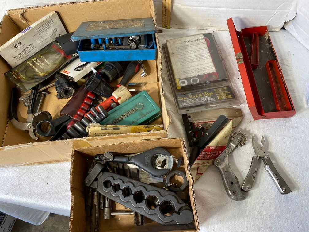 Taps and Dies, Thread Reimers, Multipurpose Tool, Flaring Tool Set, Quik Riveter