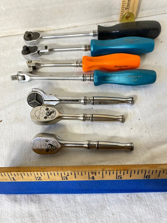 7-Snap On 1/4 Inch Drive Rachets