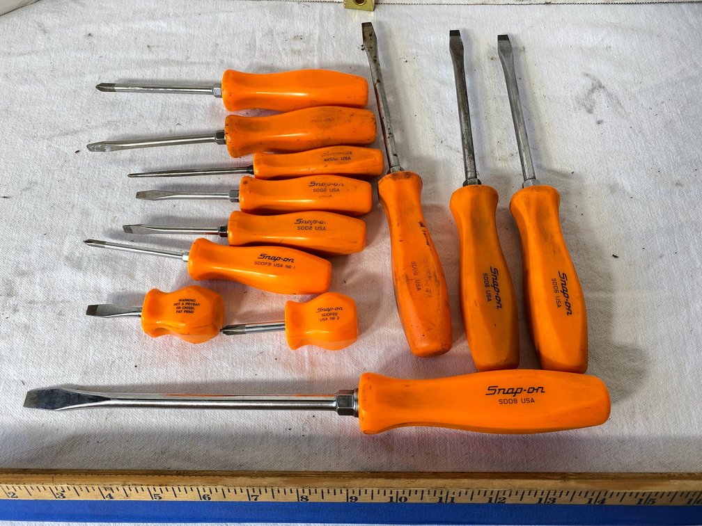 Snap On Screwdrivers with Orange Handles