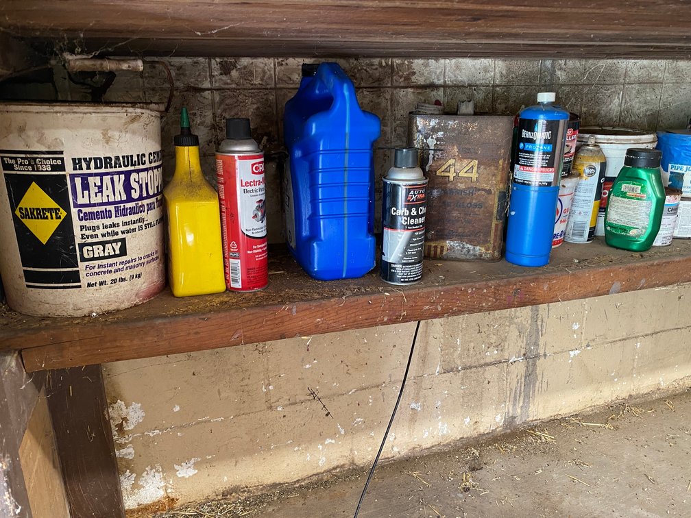 Shelf Lot of Auto Oils and Sprays