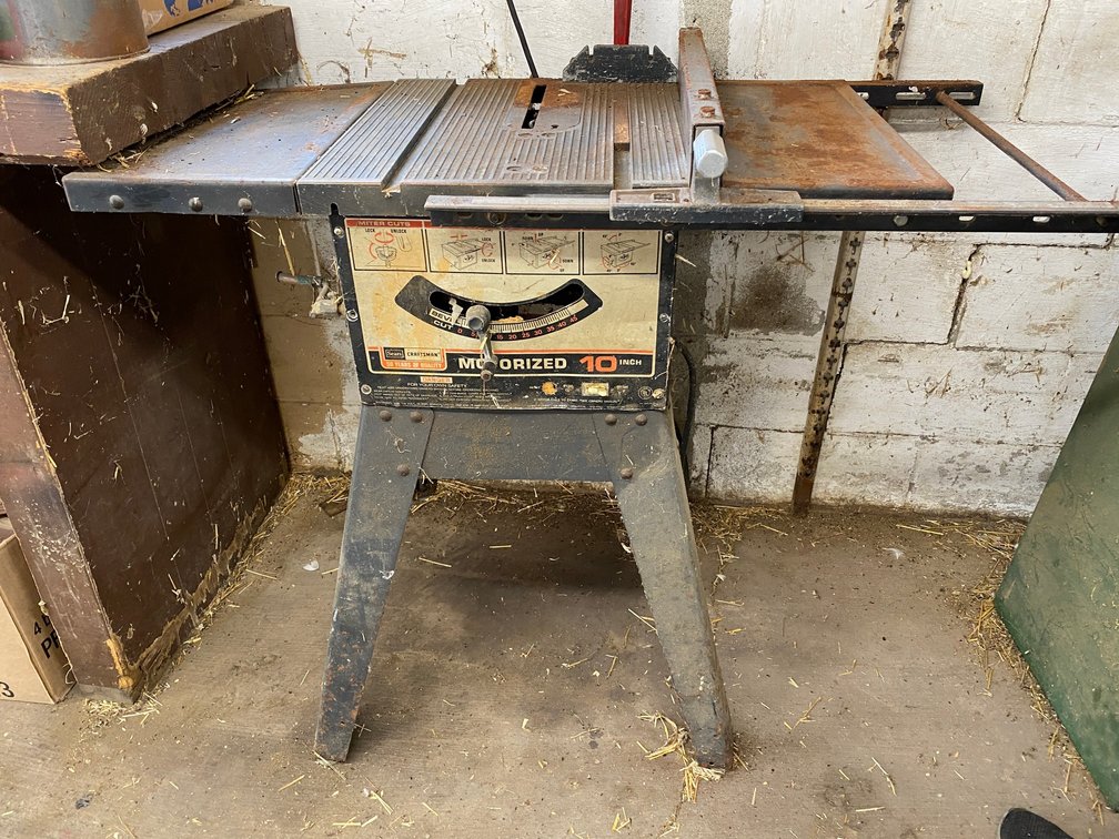 Craftsman 10 inch Table saw on a Stand