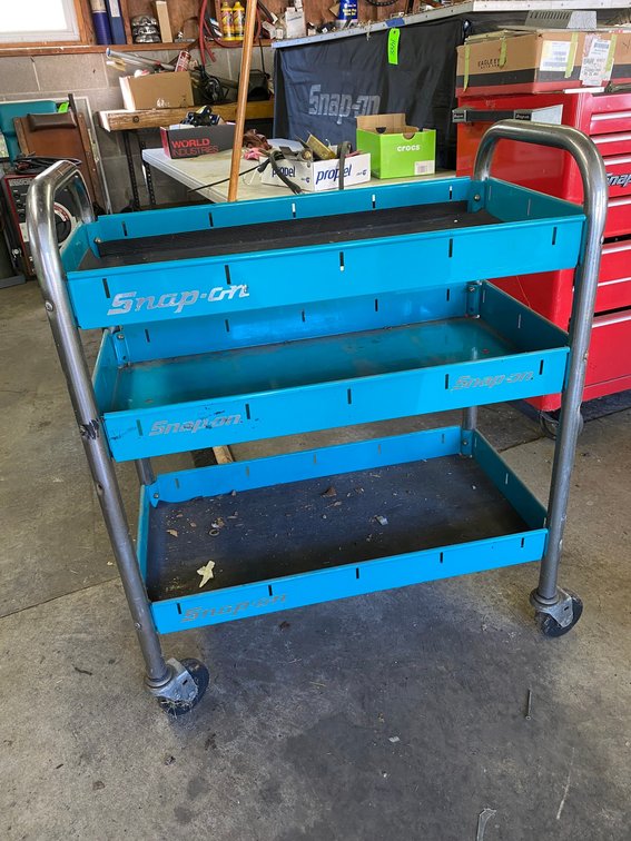 Snap On Rolling Cart, 3-Shelves