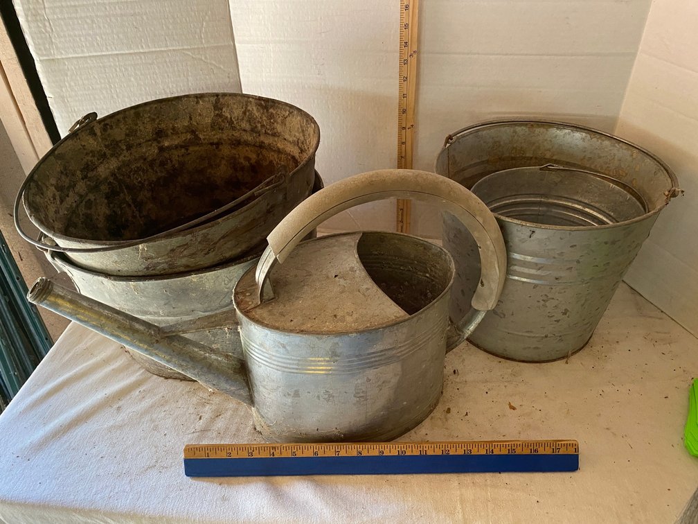 Galvanized Tubs, Watering Can