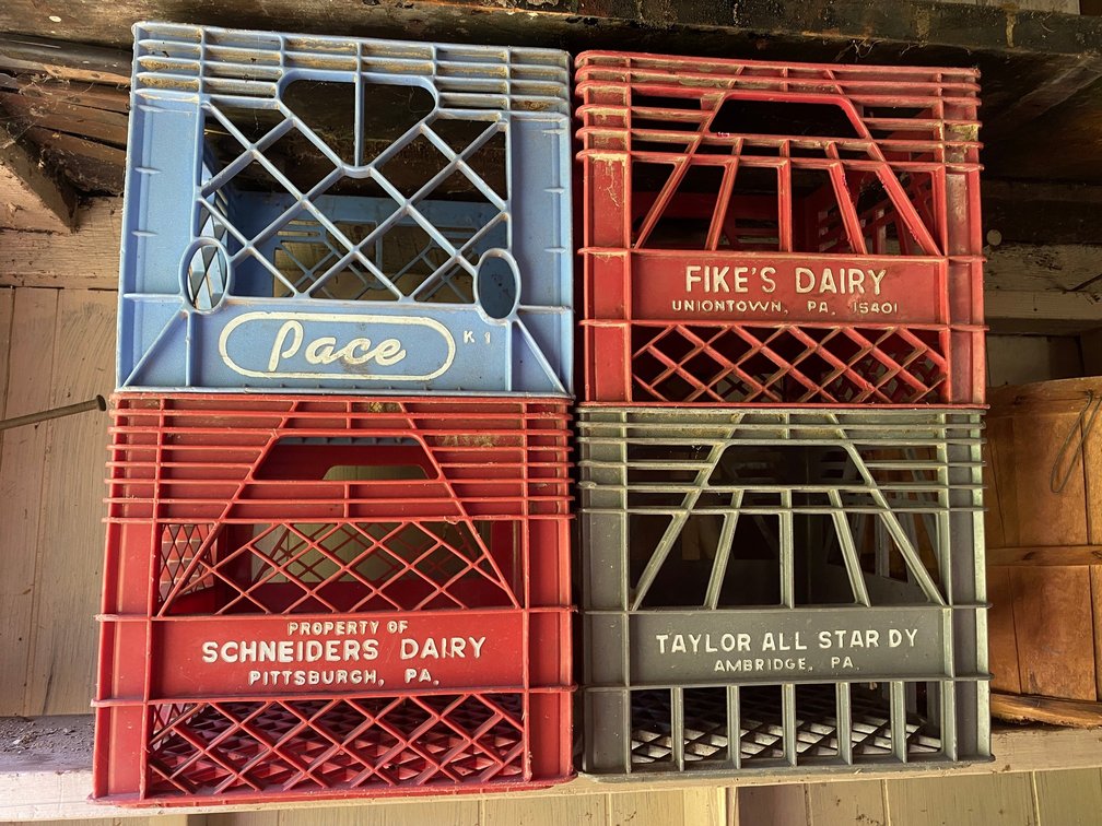 4-Plastic Milk crates