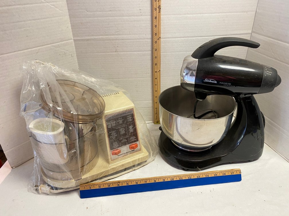 Sunbeam Mixer and a Hamilton Beach Duel Speed Food Processer
