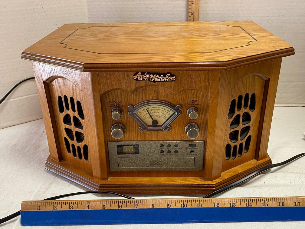 Anders Nicholson Reproduction Radio with CD, Cassette and Record Player