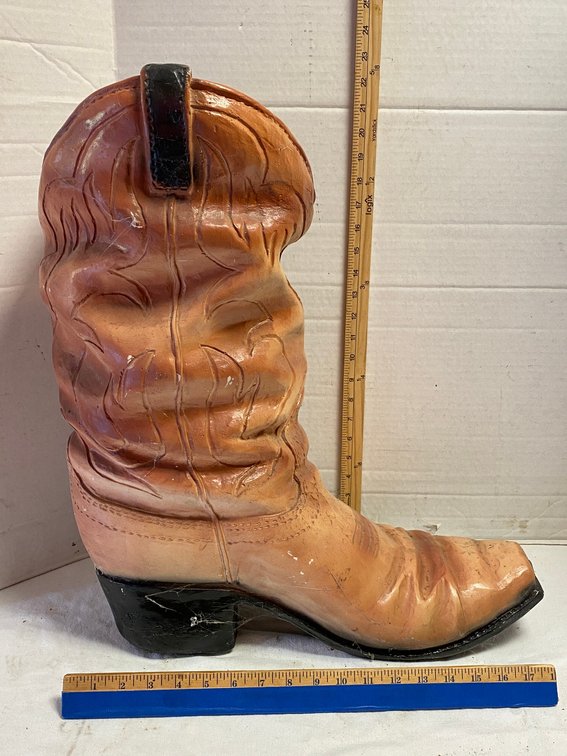 Large Ceramic Cowboy Boot Bank
