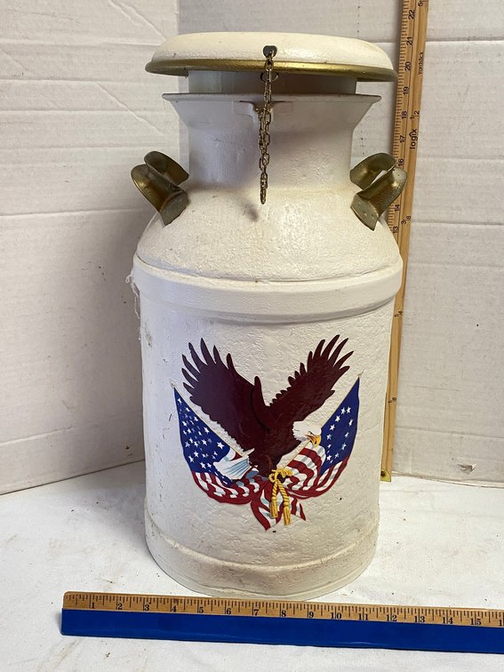 Custom painted Metal Milk Can