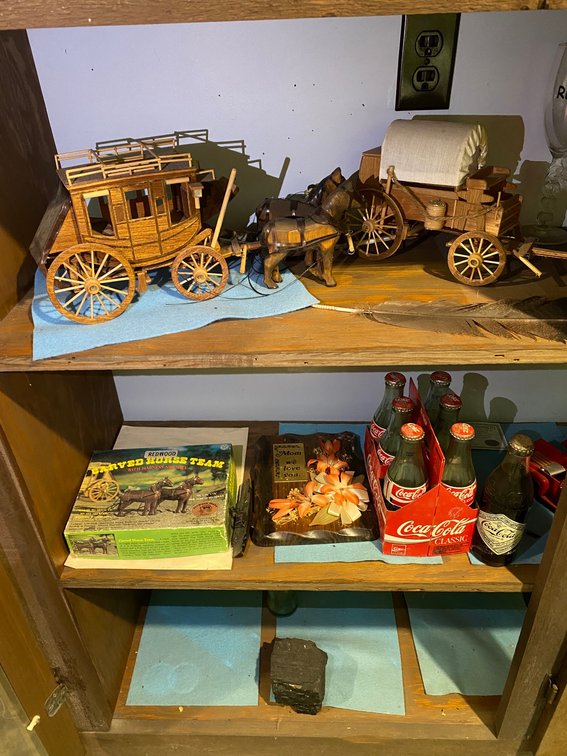 Wooden Stage Coach Replicas, Coca-Cola Collectable Bottles
