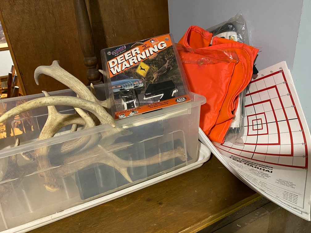 Deer Antlers, Deer Warning things for your Bumper, Gun cleaning Pad, Vests