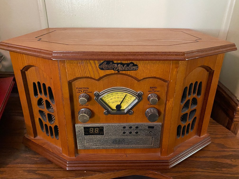 Anders Nicholson Reproduction Radio  CD, Cassette Player and Record Player
